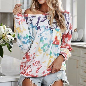 Tie Dye Long Sleeve Top